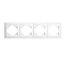 Рамка 4-постовая Stekker Эрна Элегант белый PFR00-9014-01 49659