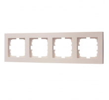 Рамка 4-ая горизонтальная Lezard Vesna кремовая 742-0300-149