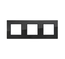 Рамка LK Studio 3-постовая из натурального темного стекла LK45 854310-1