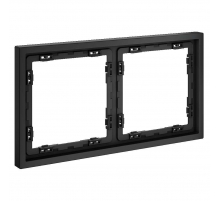 Рамка пластиковая Voltum S70 на 2 поста, (графит) VLS100207