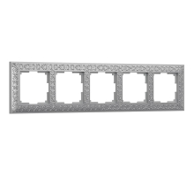 Рамка Werkel Antik на 5 постов матовый хром WL07-Frame-05 4690389145704