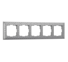 Рамка Werkel Antik на 5 постов матовый хром WL07-Frame-05 4690389145704