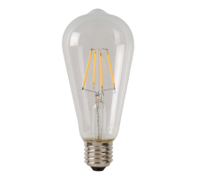 Лампа светодиодная диммируемая Lucide E27 5W 2700K прозрачная 49015/05/60