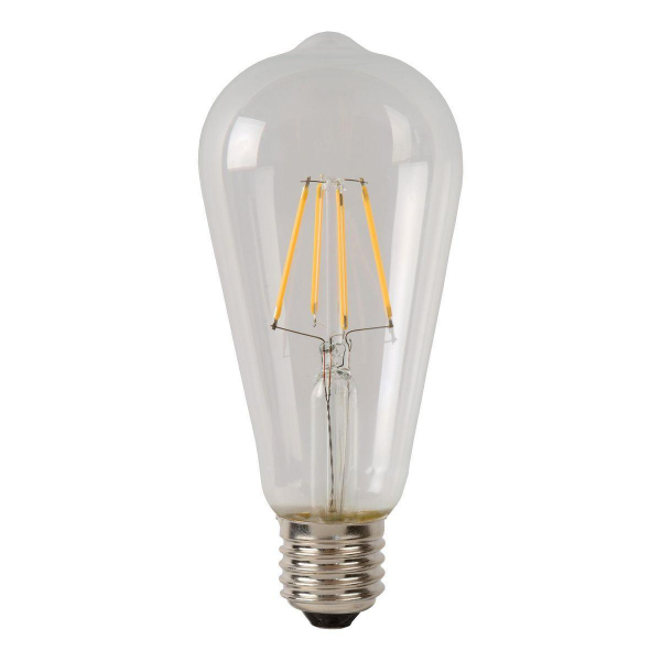 Лампа светодиодная диммируемая Lucide E27 5W 2700K прозрачная 49015/05/60
