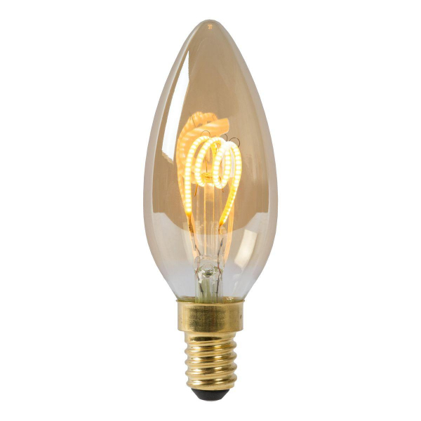 Лампа светодиодная диммируемая Lucide E14 3W 2200K янтарная 49043/03/62 Лампа светодиодная диммируемая Lucide E14 3W 2200K янтарная 49043/03/62