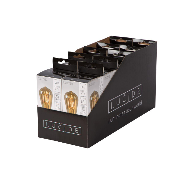 Лампа светодиодная Lucide E27 5W 2700K янтарная 49068/05/62 Лампа светодиодная Lucide E27 5W 2700K янтарная 49068/05/62