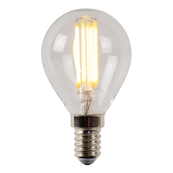 Лампа светодиодная диммируемая Lucide E14 4W 2700K прозрачная 49022/04/60 Лампа светодиодная диммируемая Lucide E14 4W 2700K прозрачная 49022/04/60