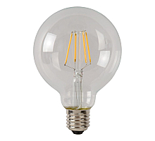 Лампа светодиодная диммируемая Lucide E27 5W 2700K прозрачная 49016/05/60