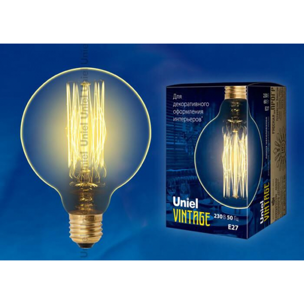 Лампа накаливания Uniel E27 60W золотистый IL-V-G95-60/GOLDEN/E27 VW01 UL-00000479 Лампа накаливания Uniel E27 60W золотистый IL-V-G95-60/GOLDEN/E27 VW01 UL-00000479