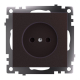 Розетка однаместная с защитной шторкой Stekker Катрин шоколад GLS10-7109-04 49025