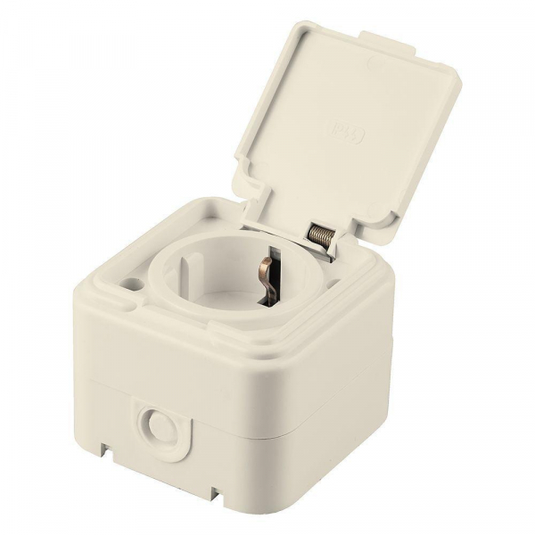 Розетка 2P+PE Stekker Брест с крышкой слоновая кость PST16-21-44 49058 Розетка 2P+PE Stekker Брест с крышкой слоновая кость PST16-21-44 49058