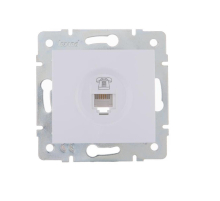 Розетка телефонная евро Lezard Karina белая 707-0288-137