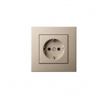 Розетка 2P+E Liregus Epsilon шампань 28-3111