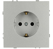 Розетка ЭРА Galaxy 15-2101-03 c заземлением 2P+E Schuko 16А-250В IP20 алюминий Б0070624