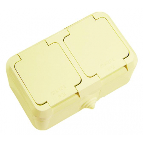 Розетка с крышкой + Розетка с крышкой Makel 18254