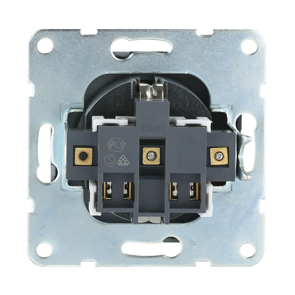 Розетка LK Studio с з/к, шторками и крышкой (серебристый металлик) LK60 863403-1