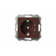 Розетка 2P+E Liregus Epsilon коричневый 28-136