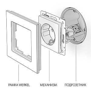 Розетка с заземлением и шторками Werkel серебряный W1171106 a050891