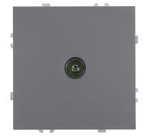 Розетка телевизионная 1-местная (механизм), STEKKER, 75 Ом, 5-862МГц, серия Эмили, RST00-5108-10, платиново-серый, soft touch 49953