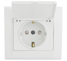 Розетка с крышкой, заземлением и защитой от детей Makel Defne 42001254