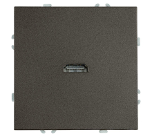 Розетка HDMI 2.0 Type A (механизм), Stekker Эмили, RST00-5118-09, антрацит, soft touch 50168