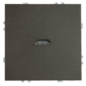 Розетка HDMI 2.0 Type A (механизм), Stekker Эмили, RST00-5118-09, антрацит, soft touch 50168