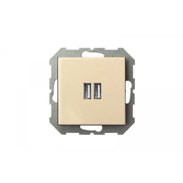 Розетка 2xUSB Liregus Epsilon бежевый 28-0712 Розетка 2xUSB Liregus Epsilon бежевый 28-0712