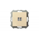 Розетка 2xUSB Liregus Epsilon бежевый 28-0712