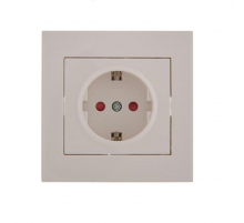 Розетка с защитой от детей Lezard Rain белая 703-0202-124
