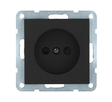 Розетка LK Studio без з/к, со шторками (черный бархат) LK80 843308-1