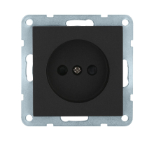 Розетка LK Studio без з/к, со шторками (черный бархат) LK80 843308-1