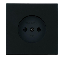 Розетка 1-местная с защитной шторкой (механизм), Stekker, б/з, 250В, 16А Мия, RST16-3109-05, черный бархат 50453