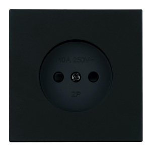 Розетка 1-местная с защитной шторкой (механизм), Stekker, б/з, 250В, 16А Мия, RST16-3109-05, черный бархат 50453