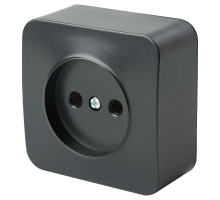 Розетка 2P Stekker София черный матовый MST10-11-05 49485