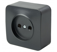 Розетка 2P Stekker София черный матовый MST10-11-05 49485