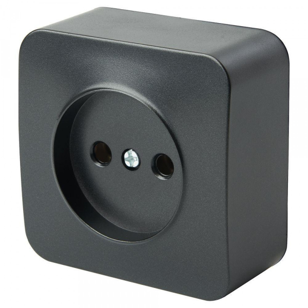 Розетка 2P Stekker София черный матовый MST10-11-05 49485 Розетка 2P Stekker София черный матовый MST10-11-05 49485