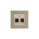 Розетка RJ45/RJ11 Liregus Retro кремовый омбре 29-138