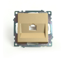 Розетка компьютерная RJ-45 Stekker Катрин золото GLS00-7107-08 49227