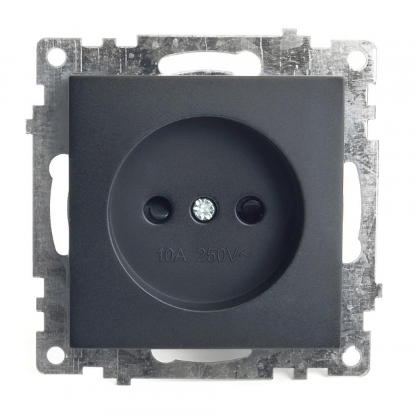 Розетка 2P Stekker Катрин со шторками графит GLS10-7109-06 49420 Розетка 2P Stekker Катрин со шторками графит GLS10-7109-06 49420