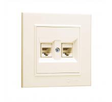 Розетка комп. двойная cat 5 Makel Karea 56010036