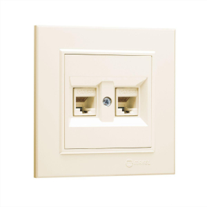 Розетка комп. двойная cat 5 Makel Karea 56010036