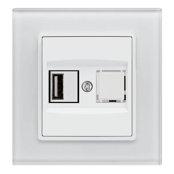 Розетка USB Vesta-Electric Exclusive White белый FRZ00050501BEL Розетка USB Vesta-Electric Exclusive White белый FRZ00050501BEL