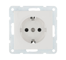 Розетка LK Studio с з/к, со шторками (белый) LK60 863204-1