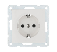 Розетка LK Studio с з/к, со шторками (белый) LK60 863204-1