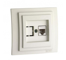 Розетка компьютерная RJ45 Mono Electric Despina/ Larissa 6 кат слоновая кость 500-000105-125