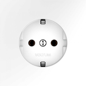 Розетка встраиваемая Voltum S70 с заземлением 16А, (белый матовый) VLS040102