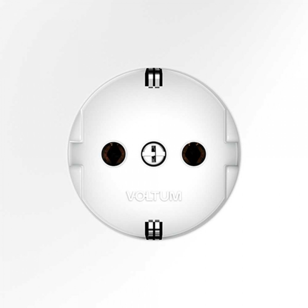 Розетка встраиваемая Voltum S70 с заземлением 16А, (белый матовый) VLS040102