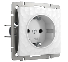 Розетка Werkel Hammer с заземлением и шторками белый W1271101 4690389162817