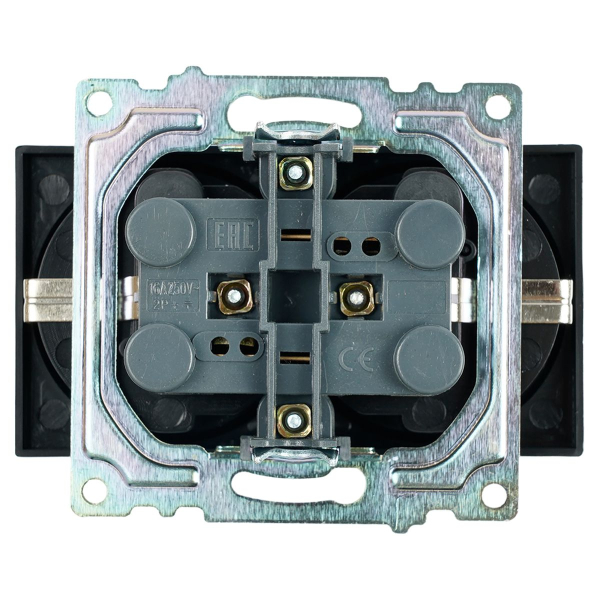 Розетка 2-местная Stekker Катрин GLS16-7114-05 черный 39612