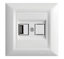 Розетка USB Vesta-Electric Roma белый FRZ00050201BEL